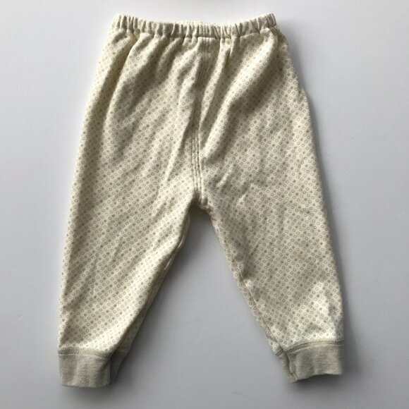 FREE with PURCHASE INTONS newborn boy girl baby 2 piece pajama cream green 3-6mo - Picture 10 of 12